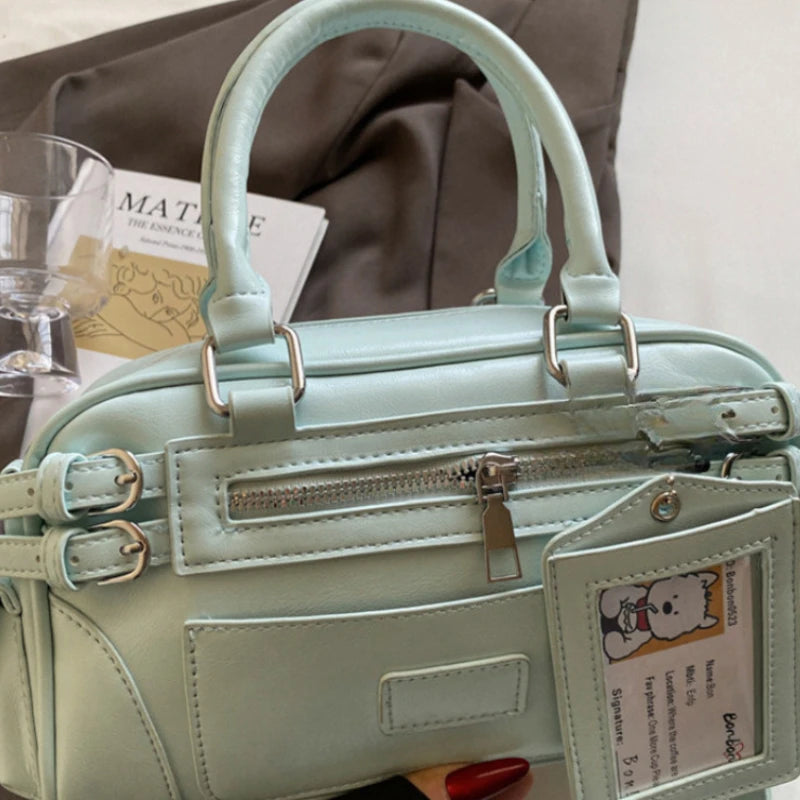 Stylish Design Glossy PU Sqeare Shoulder & Crossbody Bags Solid Zipper Hot Trendy Designer Style Handbags for Women 2025 New