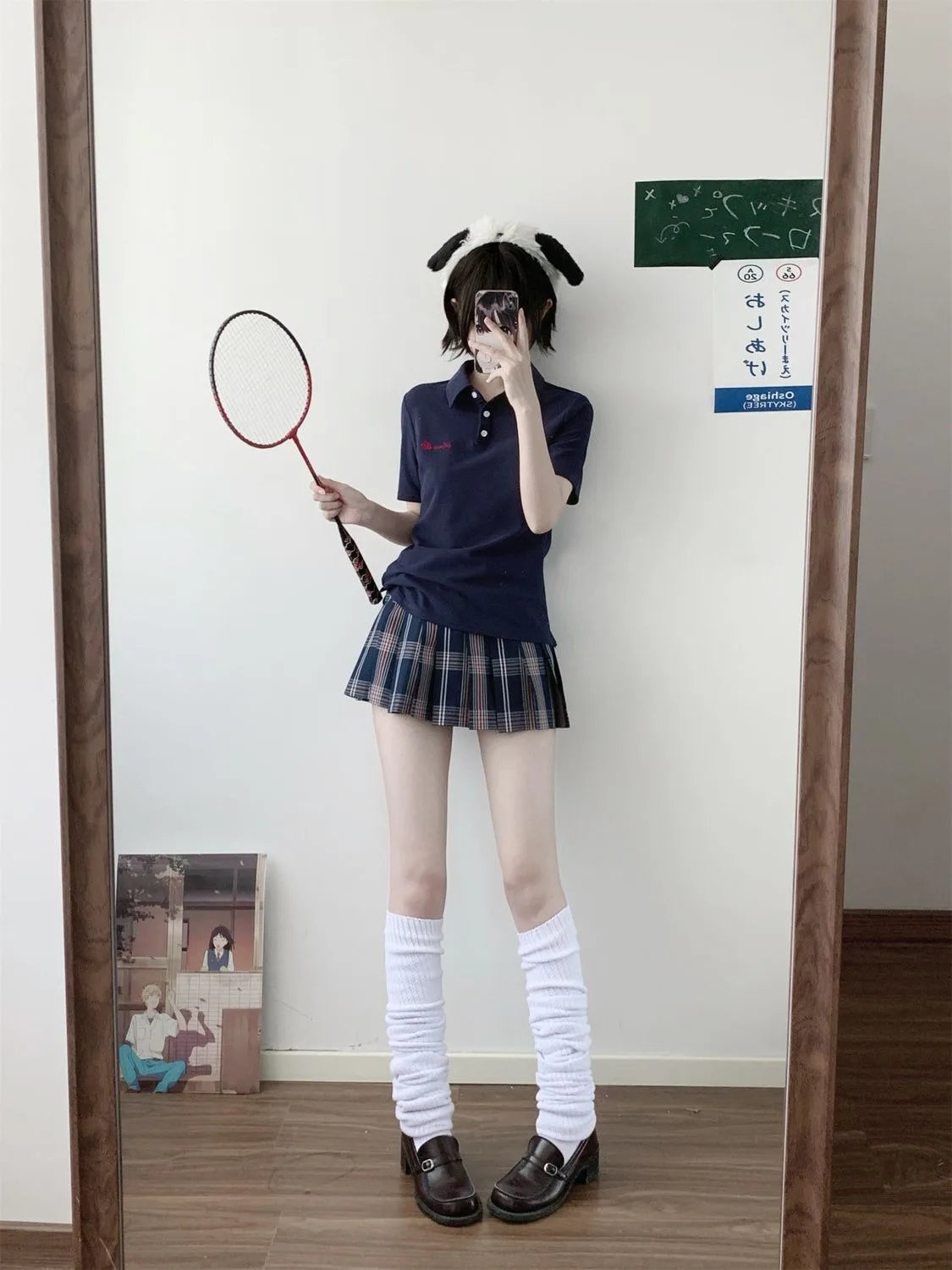 Japanese JK Uniform Polo Shirt and Skirt Suit Spring and Summer Wear Genuine All-match College Style Female Cute Lady Quiet