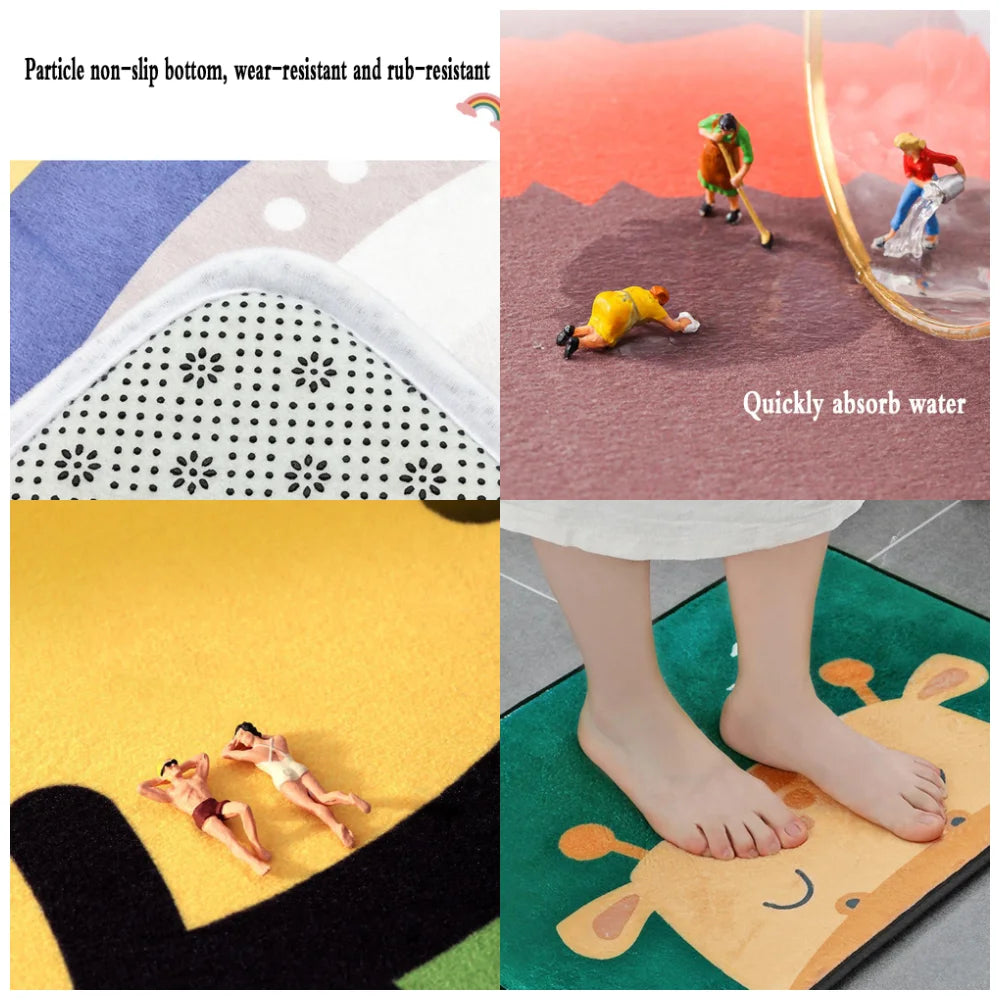 Mooneyes Door Mat Washable Non-Slip Living Room Sofa Chairs Area Mat Kitchen Welcome Doormat