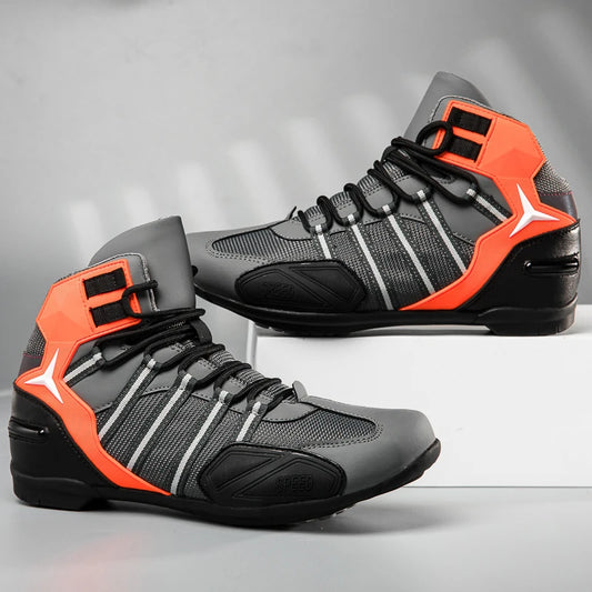 Waterproof Riding Racing Boots Protection Motorcycle Shoes Off-road Anti-slip Protection Gear Shift Sneakers Motorcycle Boots
