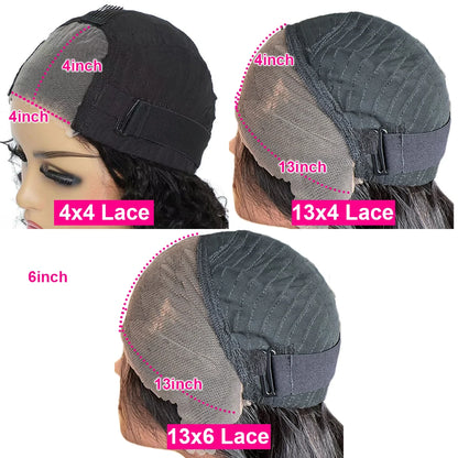 Glueless Lace Wig Human Hair Wear And Go Highlight Bouncy Curly Human Hair Lace Frontal Wig P4/613 Colour 13×4 HD Lace Front Wig