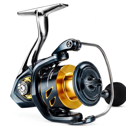 Spinning Fishing Reel 33LBs Max Drag 5.2:1 Gear Ratio Water Resistant Design for Bass Trout Salmon Freshwater Angling Pesca