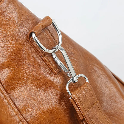 New Soft Leather Handbag For Women Vintage Shoulder Tote Bag Luxury Designer Ladies Large Capacity Purse Commute Bags Sac A Main