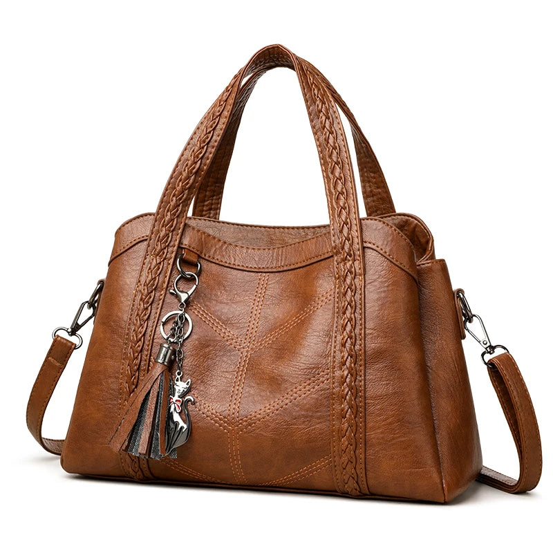 Elegant Women PU Leather Handbag Multiway Shoulder Bag Crossbody Purse for Ladies Stylish Top Handle Satchel Work Office Bag New
