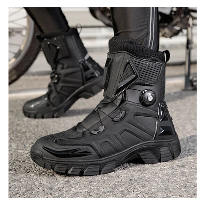 New Men's Motorcycle Boots Outdoor Waterproof TPU Protective Men Motorcycle Shoes Anti-slip Biker Motocross Riding Boot 1133