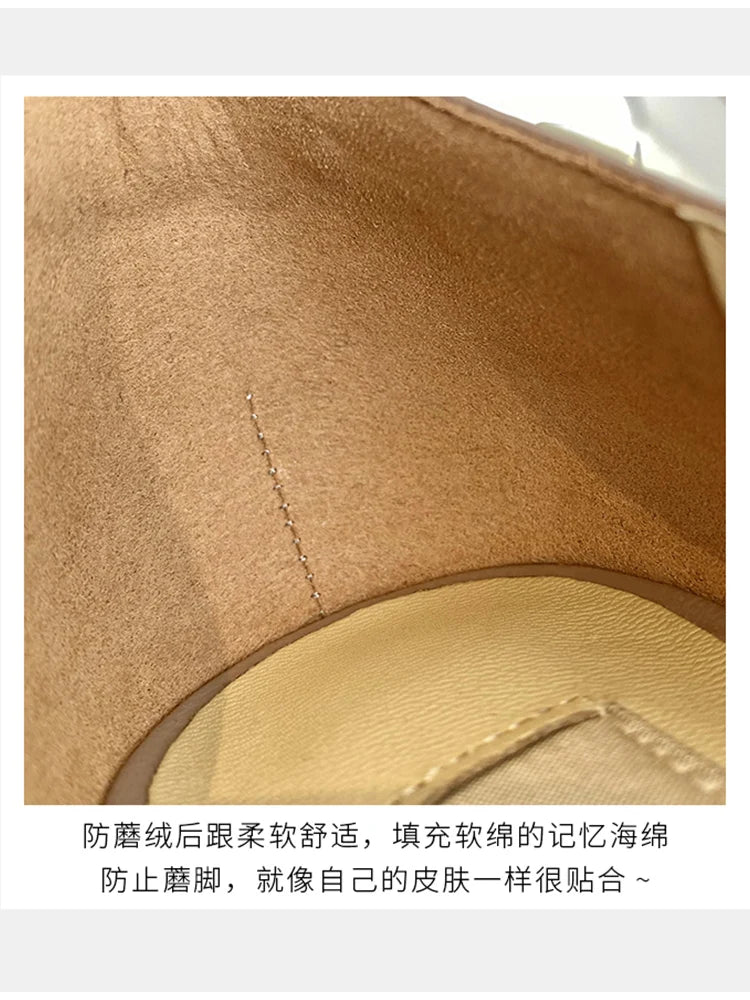 Luxury Brand Women's Shoes Woman Sandals Summer Rivets High Heels Side Empty Female Leather Fashion Prom Ladies Shoes Women 2026