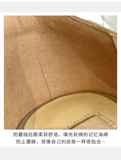 Luxury Brand Women's Shoes Woman Sandals Summer Rivets High Heels Side Empty Female Leather Fashion Prom Ladies Shoes Women 2026