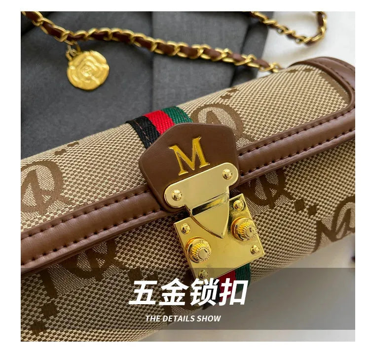 Light luxury brand-name high-end designer bag female 2025 new spring and summer niche shoulder bag messenger bag cylinder bag