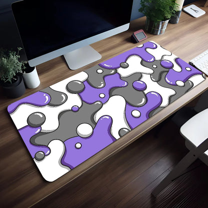 Mouse Pad MousePad Non-slip Lockedge Blue Art Office Student Gaming Thickened Large Writing Pad Wave Cushion