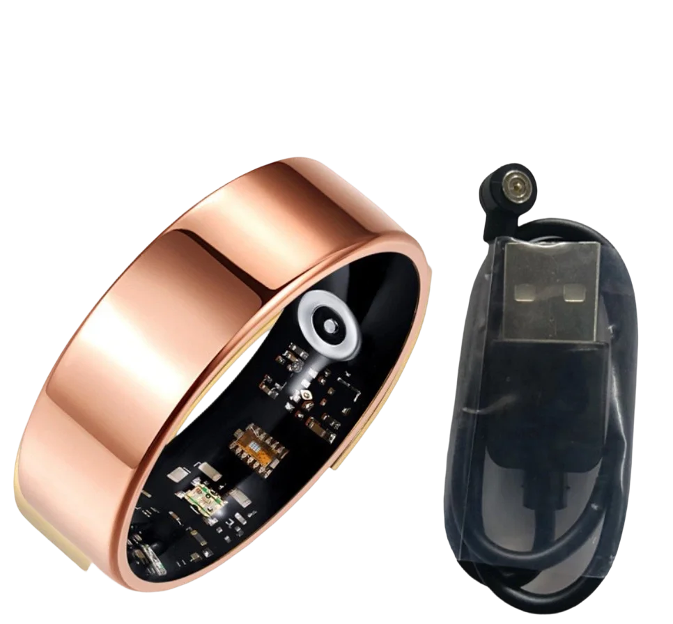 2026 New Smart Ring Heart Rate Blood Pressure Sleep Monitoring Motion Tracking IP68 Waterproof Men Women Smart Ring Holiday Gift