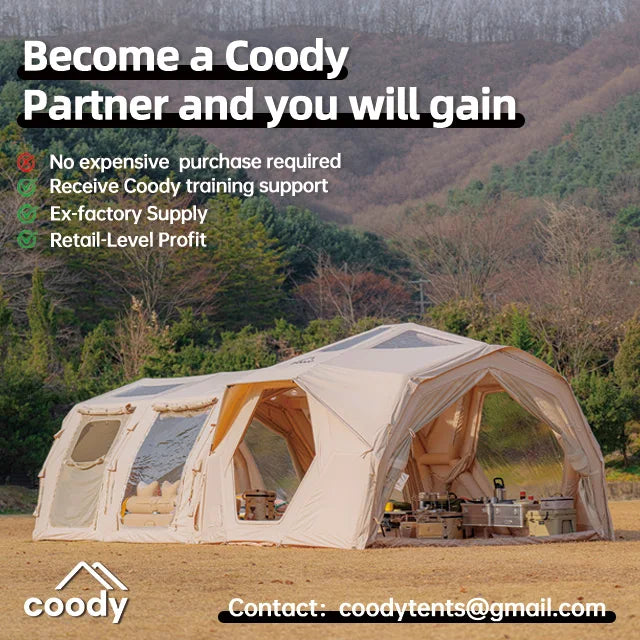 Coody Dome Air Tent-Army Green Geodesic Outdoor Family Dome House Glamping Inflatable TentATV&UTV