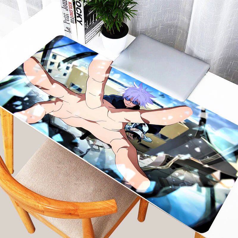 Mouse Pad Laptop Purple Japan Anime Gojo Mousepad XXL Non Slip Keyboard Rug PC J-jujutsu K-kaisen Extended Desk Mat For Boy Gift