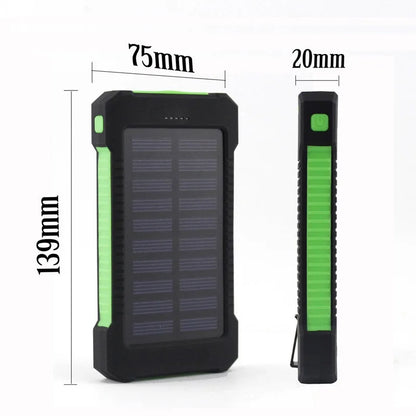Solar Power Bank 100000mAh Waterproof Portable Solar Panel Charger Powerbank for iPhone16 Samsung Huawei Xiaomi External Battery