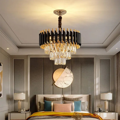 Luxury Crystal Pendant Lamp Lustre Home Decor Ceiling Chandelier Modern Dining Room Kitchen Bedroom Living Room Hanging Lights