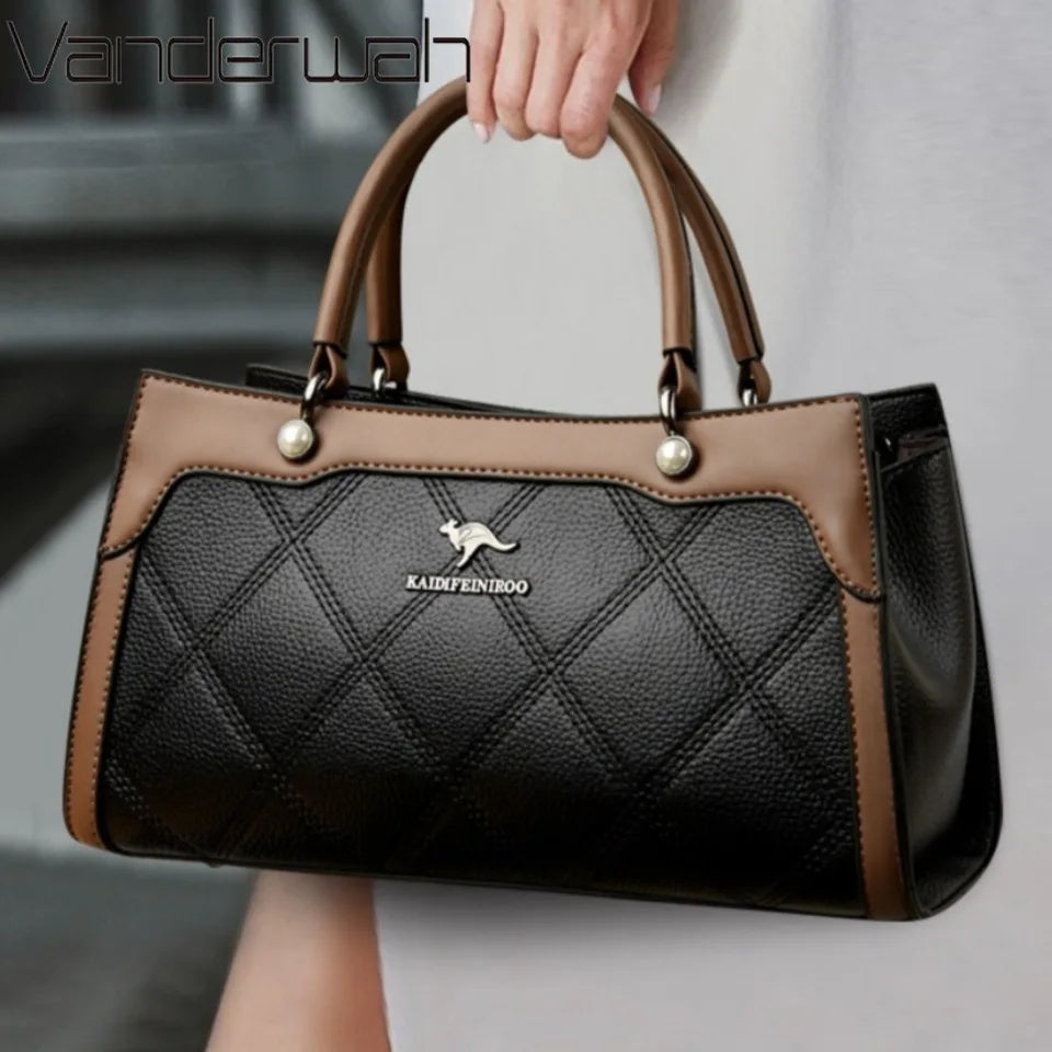 Top Quality Leather Hand Shoulder Bags for Women Luxury Handbags Women Bags Designer Casual Large Capacity Tote Bag Sac