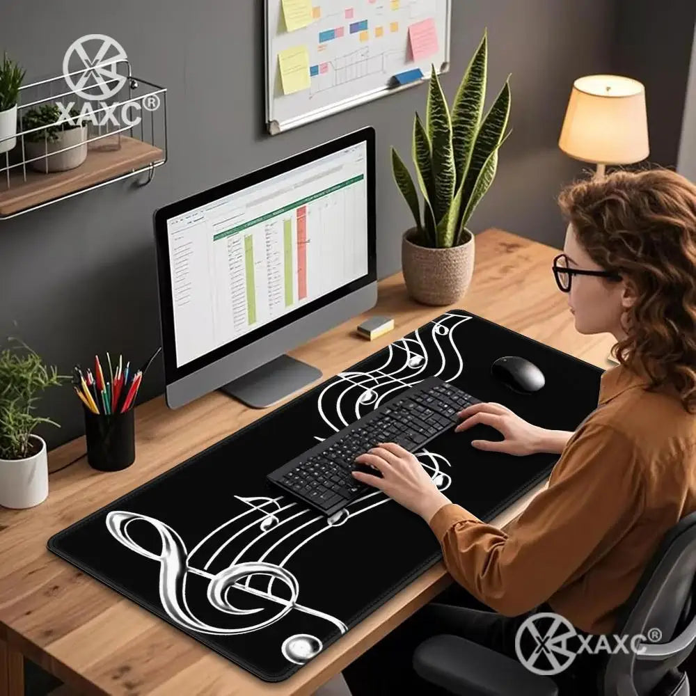 Musical Symbols Mouse Pad large keyboard mouse desk pad non-slip rubber gaming mouse pad laptop mouse carpet XAXC