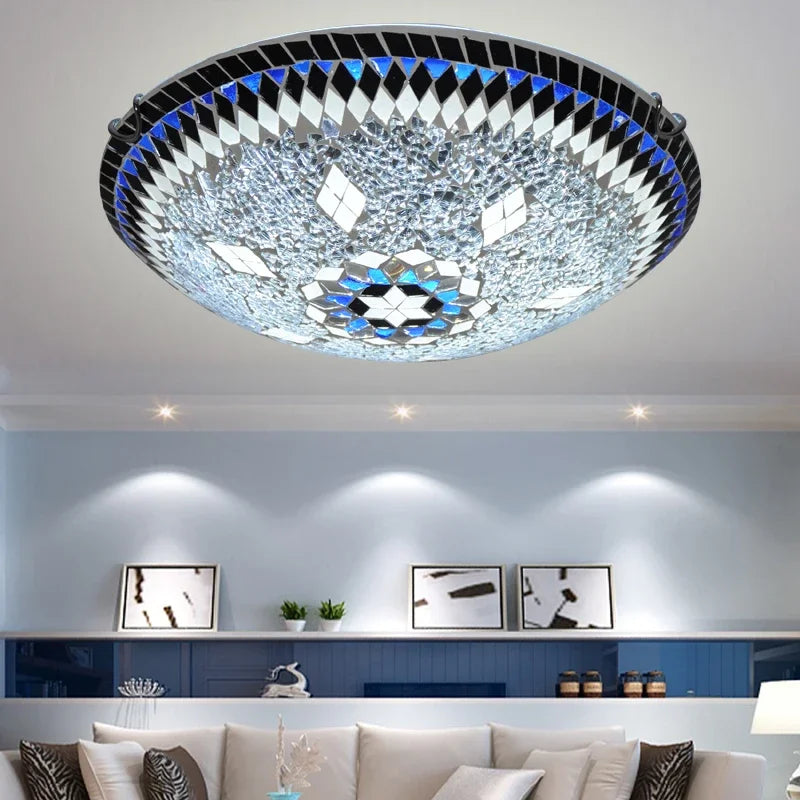 Glass Art Ceiling Lights Lighting Fixture Turkish Home Luminaria Decor for Loft Living Room Kitchen Lamp Bedroom Chandelier LED