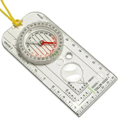 Navigation Map Ruler Compass - Scouting Orienteering Tool for Outdoor Hunting Survival Backpacking