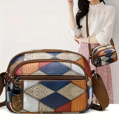 Daily Wear Vintage Check Small Shoulder Crossbody Bag Lightweight Design, Portable Handbag for Ladies Casual Street Matching