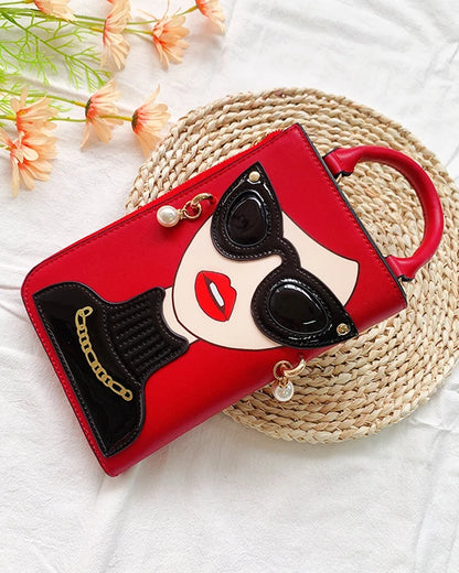 Sexy Lady Face Purses and Handbags for Women Fashion Designer Chain Shoulder Bag Party Clutch Funky Female Crossbody Bags 2022
