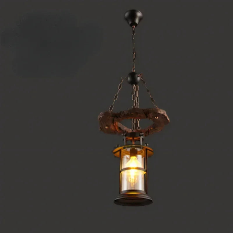 Classical Industrial Iron LED Wheel Pendant lights Metallic lustre Hanging Lamps Bar decoration Suspend Lamps Cafe Pendend Lamps