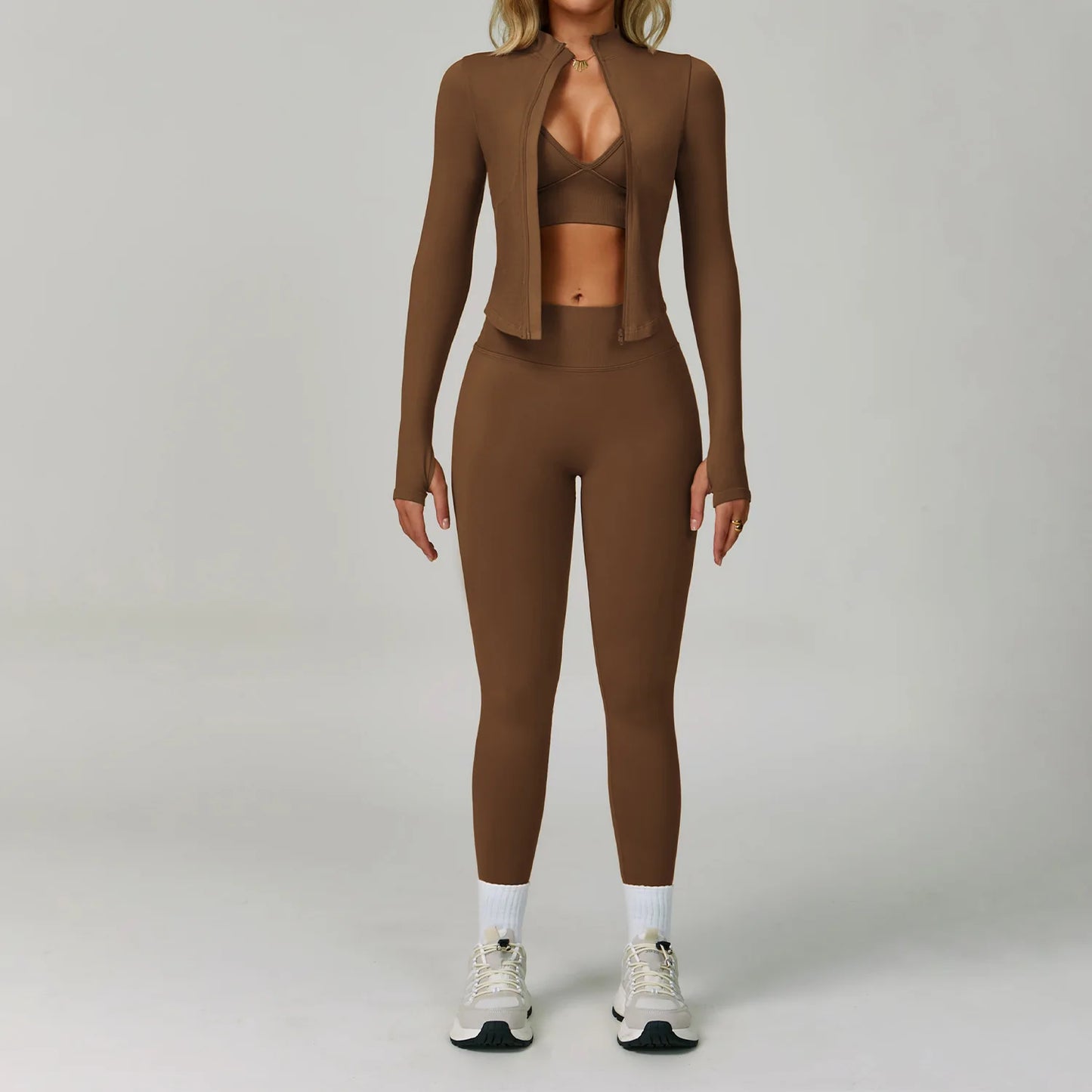2/3PCS Seamless Sport Yoga Set Women's Breathable High Waist Fitness Sportwear Women Sports Underwear Set Gym Workout Clothes