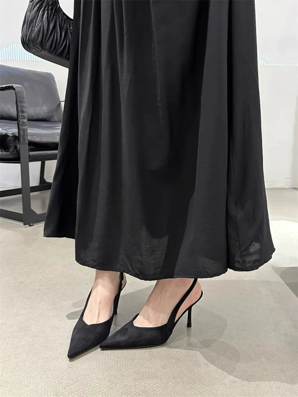 Luxury High Heels Sandals Women Sexy Pointed Toe Shoes for Woman Slippers New Party Shoes Pumps Elegant Slides Mujer Zapatos