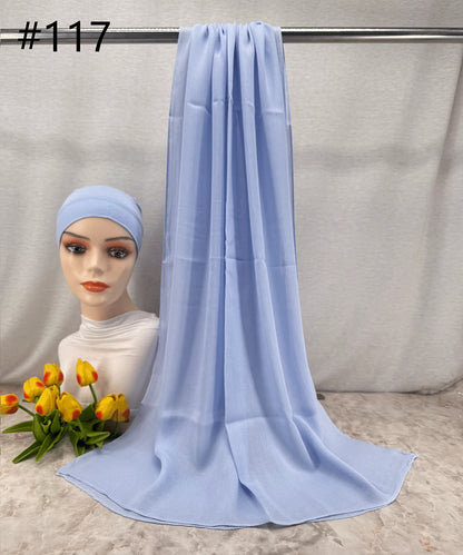 110colors Modal Hijab with Modal Undercap Set Basic Stretchy Pullover Headscarf Thin Breathable Sunscreen Head Wrap Hijabs Scarf