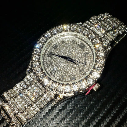 New Luxury Shiny Diamond Watch for Women Elegant Quartz Steel Bracelet Watches Zircon Crystal Fashion Wristwatch Clock Gifts