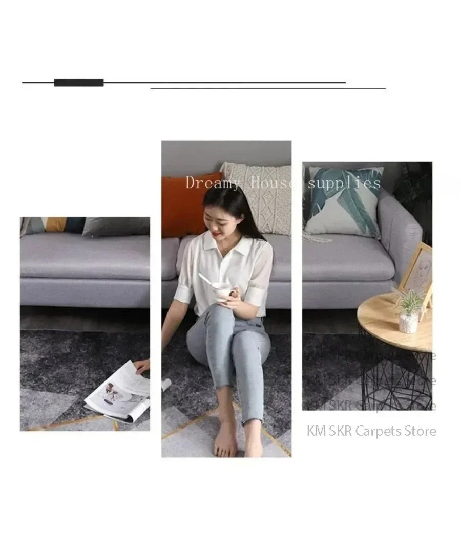 Modern Halloween Party Decoration Floor Mats Antiskid Washable Living Room Sofa Carpet Easy Clean Bedroom Bedside Mat Customized