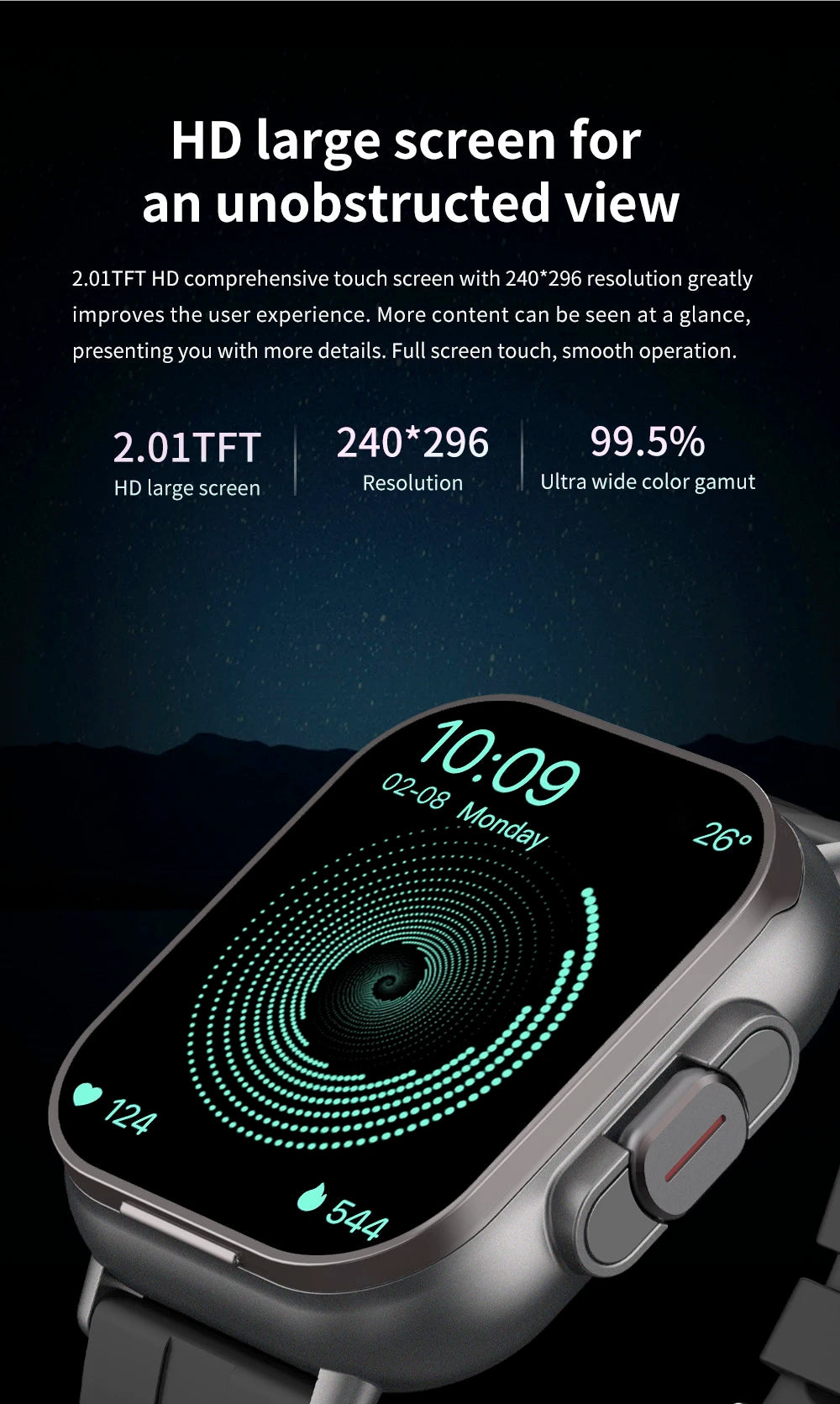 BT Call Blue Tooth Headphones Watches 2.01" Headset 2 in 1 Smart Watch Heart Rate Sport Fitness Bracelet TWS Earphone Smartwatch