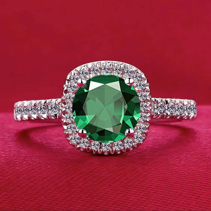 Best-selling 925 sterling silver 1-carat diamond square ring, suitable for engagement, proposal or party wear, stylish and versa