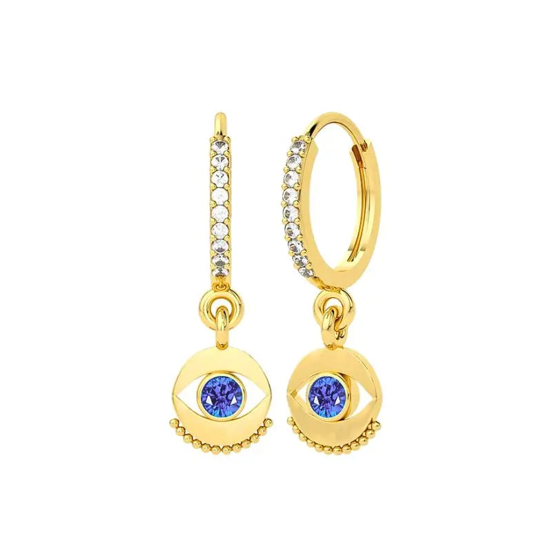 925 Sterling Silver Needle Light Blue Zircon Stud Earrings for Women Fashion Blue Enamel Pendant Earrings Luxury Jewelry Gifts