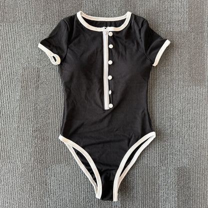 Bikini One Piece Swimsuit 2026 Vintage Retro Swimwear Women Swimsuit Zip Up Bathing Suit Beachwear Monokini Female Swimming Suit