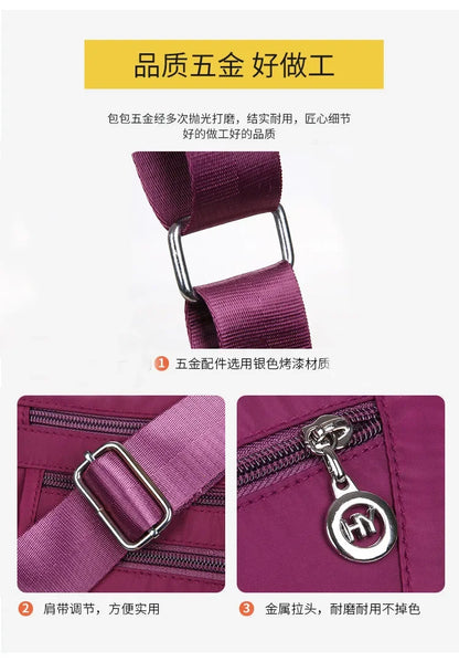 Fashion Casual Crossbody Shoulder Bag Women Bag Nylon Waterproof Messenger Bags For Lady Handbags High Quality Multifunctional