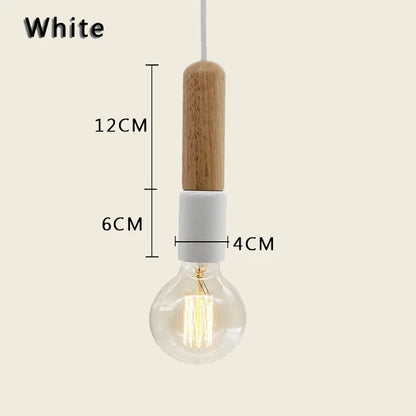 Fast Shipping Nordic Wood LED Pendant Lights Kitchen Home Decor Hanging Lamp Restaurant Ceiling Chandelier Lustre Light Fixture