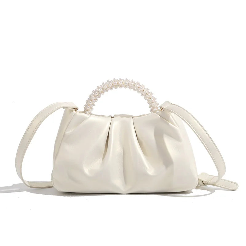 Fashion Pearl Handle Women Dinner Clutch Purse Handbags Luxury Design Ladies Square Shoulder Bags Female Small Messenger Bag