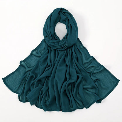 New Big Size Solid Rayon Modal Hijab Scarf Women Muslim Headscarf Wraps Shawl Femme Musulman Headband Islamic Turban 190*85cm