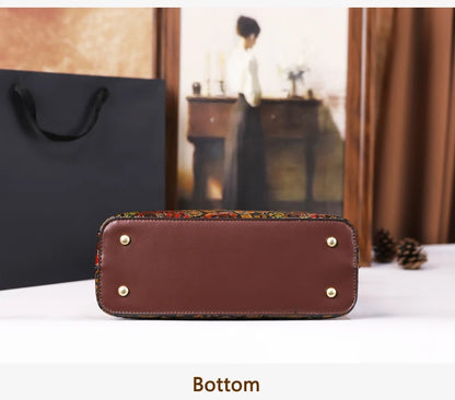 2025 New Retro Luxury Large Capacity Handbag Women's Shoulder Crossbody Bag for Middle-Aged Ladies Mom Bag Elegant Style