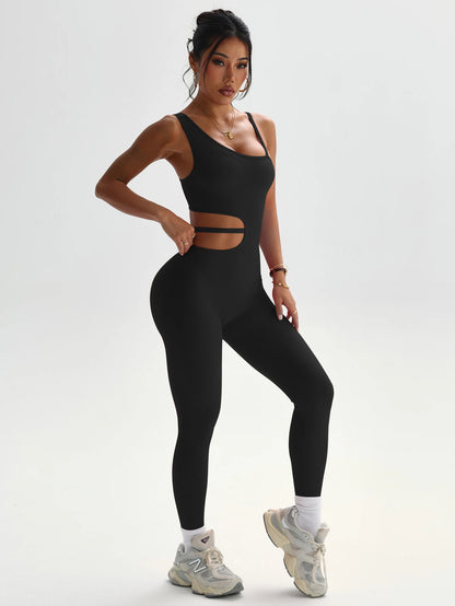 Beautiful back design, sexy one-piece yoga leggings, suitable for women's breathable quick-dry sports bodysuits