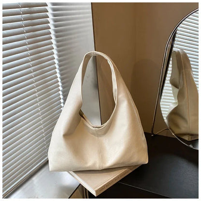 Large Capacity PU Leather Hobo Underarm Bags Autumn Winter Shoulder Bag for Women 2026 New Trend Y2K Handbags and Purses Tote
