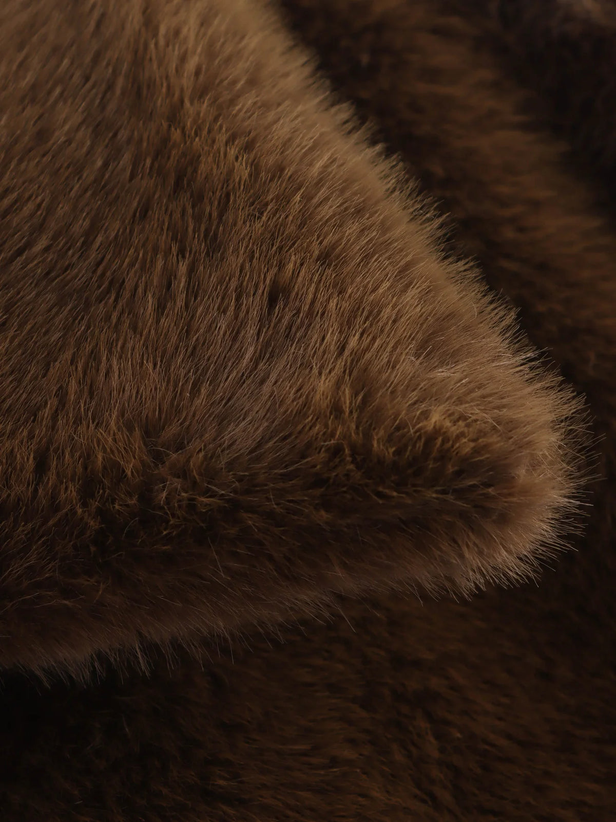 HH Women Casual Brown Short Faux Fur Coat Turn-Down Collar Long Sleeve Jacket 2025 Autumn Winter Loose High Street Outwear