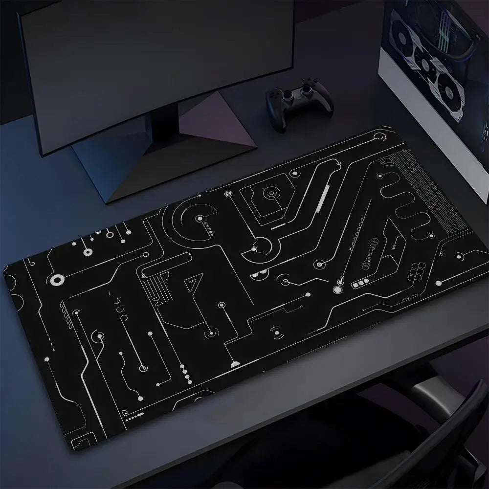 Black Circuit Board Pattern Mouse Pad High Quality Natural Rubber Mouse Pad The Most Professional Washable Laptop Mouse Pad