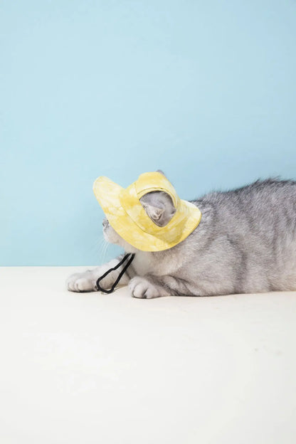 Pets Hat with Ear Holes Adjustable Baseball Cap for Medium Small Dogs Summer Dye Cats Sun Cap Pet Outdoor Hat Pet Supplies