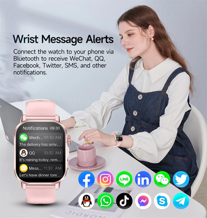 2026 Original Women Health Accurate Diagnosis Smart Watch ECG+HRV BP Blood Oxygen Uric Acid Heart Rate Bluetooth Call Smartwatch