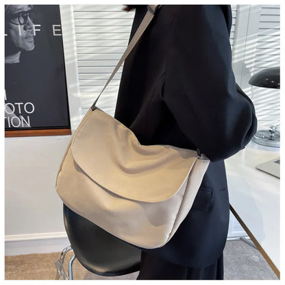 Solid Color Women Crossbody Bag Simple Ladies Shoulder Bag Waterproof Nylon Women'S Handbags Fashion Messenger Bag Women сумка