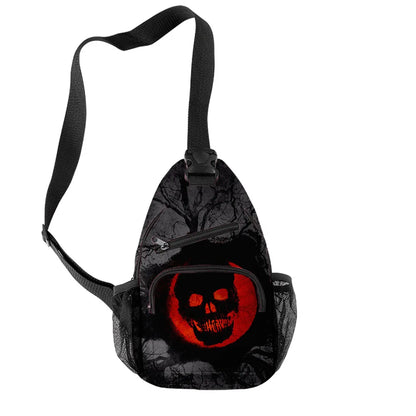 Fashion Youthful Halloween Skeleton Boys/Girls 3D Printed Chest Bags Oxford Waterproof Sports Crossbody Travel Bag Shoulder Bags