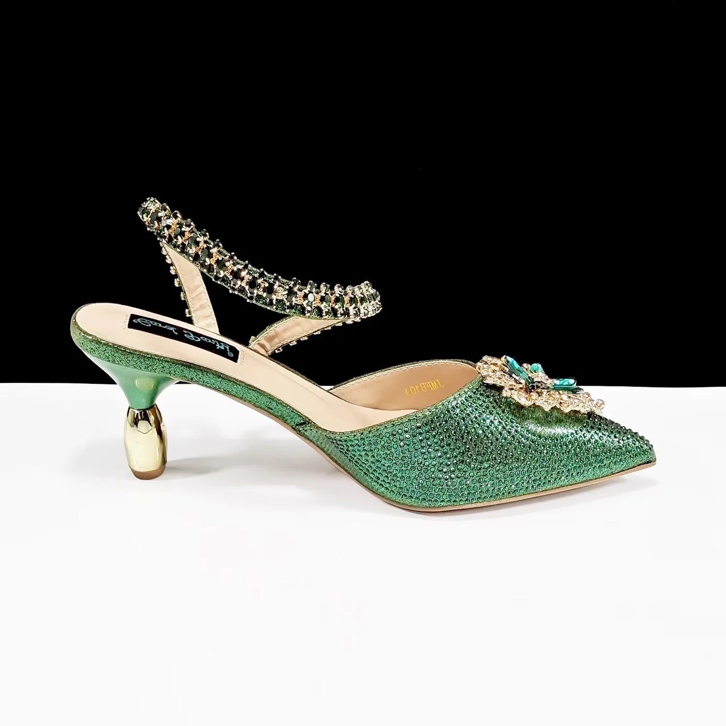 Elegant Rhinestone-Embellished Heels And Gold Mini Bag Set for Night Outfits Women's Fashion Accessory Combo