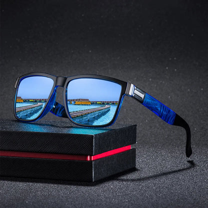 Fashion Classic Square Sunglasses Men Women Driving   Fishing Colorful Trendy Lightweight Outdoor Goggles