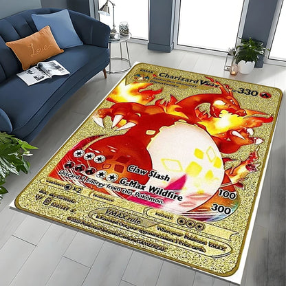 Japanese Anime Pokemon Card Area Carpet for Living Room Home Decor Sofa Table Kids Rug Non-slip Chair Lounge Floor Mat Potdemiel